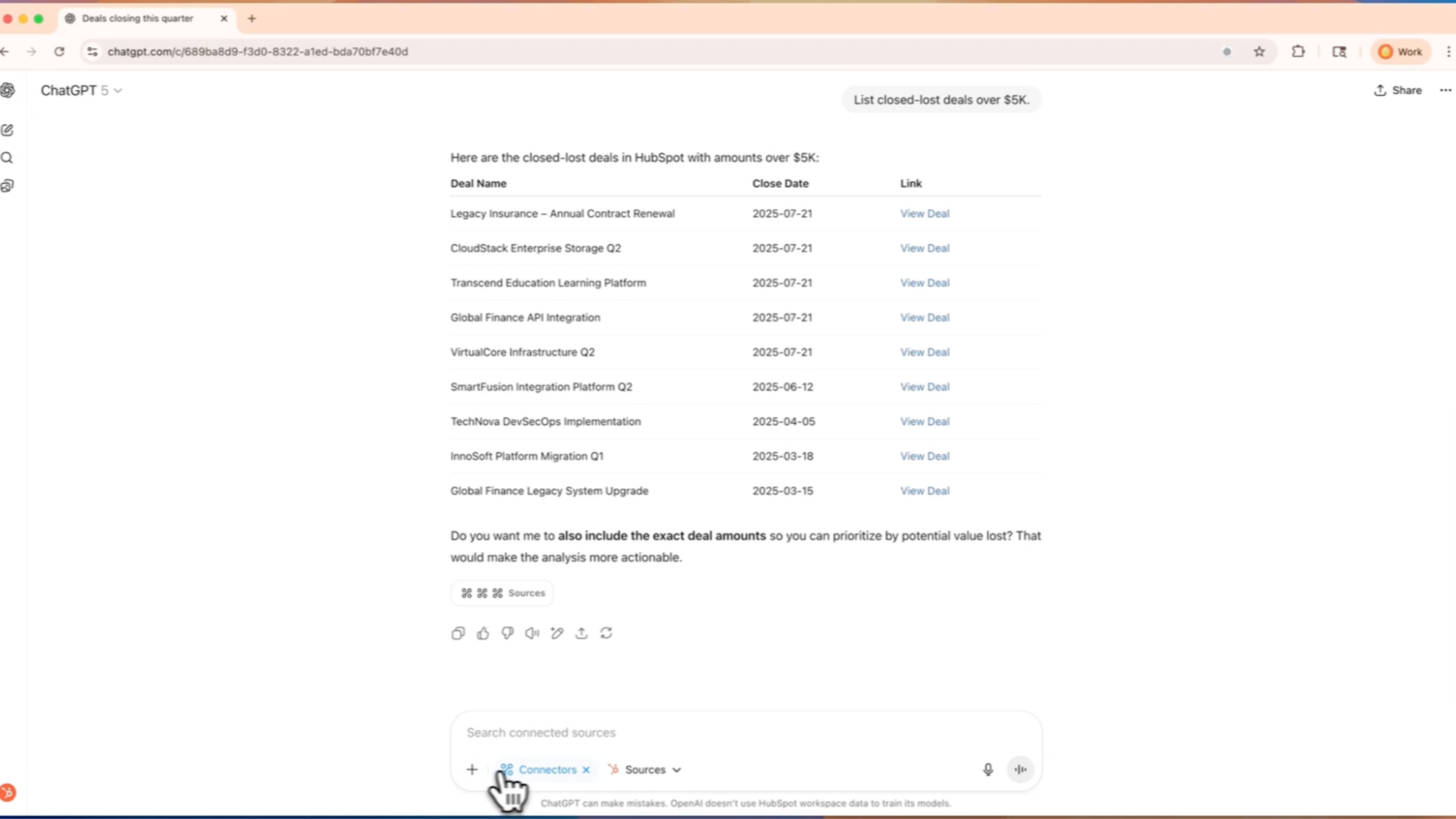 Chat with your CRM screenshot